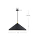 Dorothy One Light Pendant Black With Gold Detail-Pendants-Kuzco Lighting-Lighting Design Store