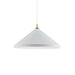 Dorothy One Light Pendant White With Gold Detail-Pendants-Kuzco Lighting-Lighting Design Store