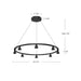 Dune LED Chandelier Brushed Nickel-Mid. Chandeliers-Kuzco Lighting-Lighting Design Store