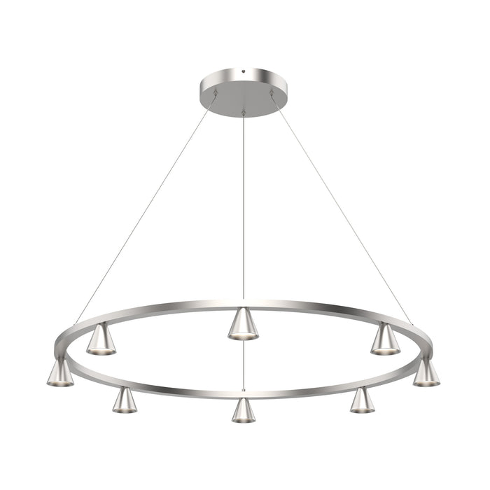 Dune LED Chandelier Brushed Nickel-Mid. Chandeliers-Kuzco Lighting-Lighting Design Store