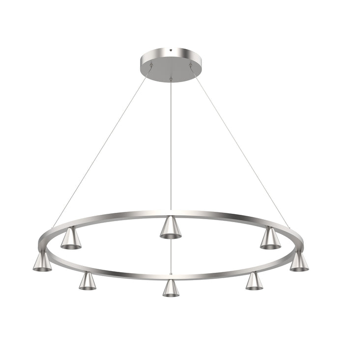 Dune LED Chandelier Brushed Nickel-Mid. Chandeliers-Kuzco Lighting-Lighting Design Store