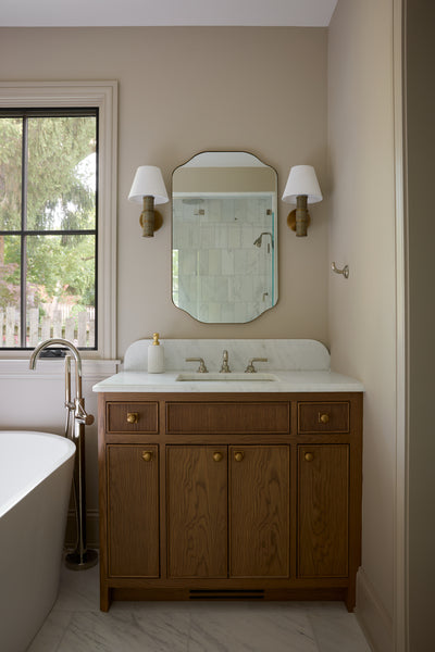 Denton One Light Wall Sconce Patina Brass-Sconces-Troy Lighting-Lighting Design Store