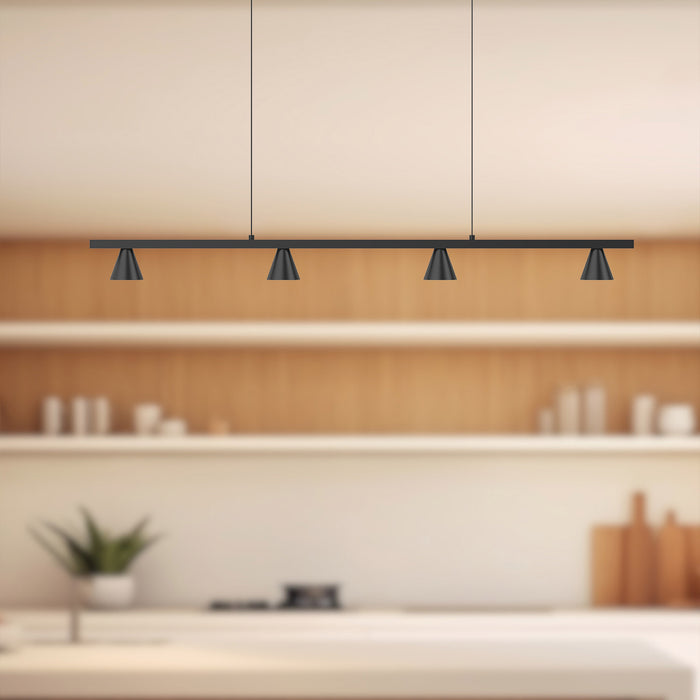 Dune LED Linear Pendant Black-Linear/Island-Kuzco Lighting-Lighting Design Store