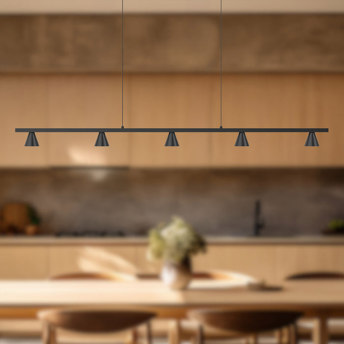 Dune LED Linear Pendant Black-Linear/Island-Kuzco Lighting-Lighting Design Store