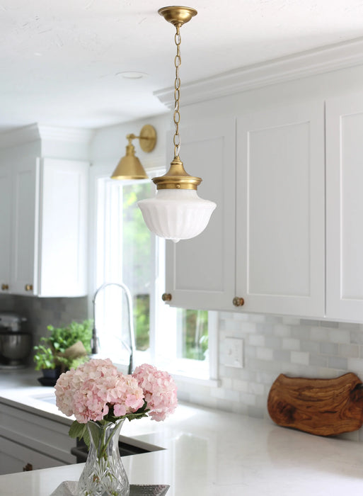 Dutchess One Light Pendant Aged Brass-Mini Pendants-Hudson Valley-Lighting Design Store