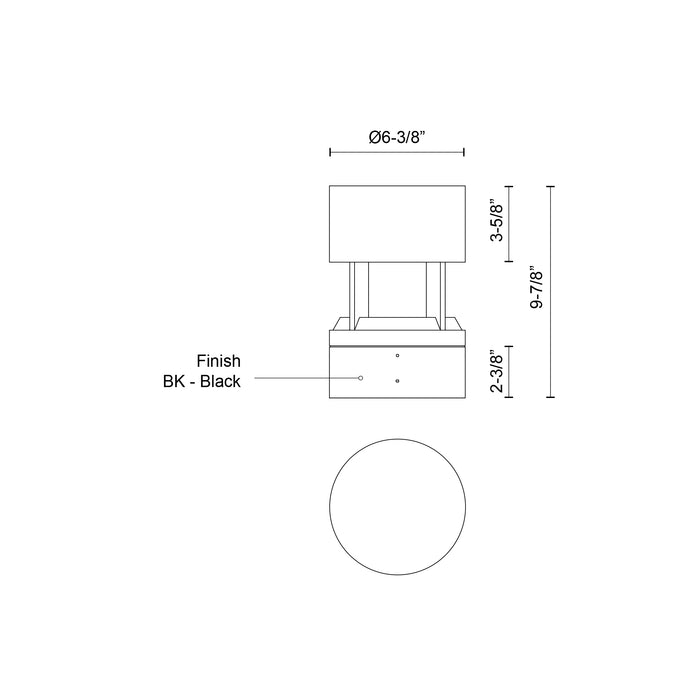 Novato LED Exterior Bollard Black-Landscape Ltg.-Kuzco Lighting-Lighting Design Store