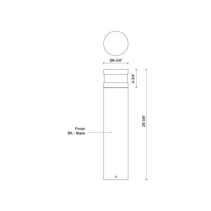 Windermere LED Exterior Bollard Black-Landscape Ltg.-Kuzco Lighting-Lighting Design Store