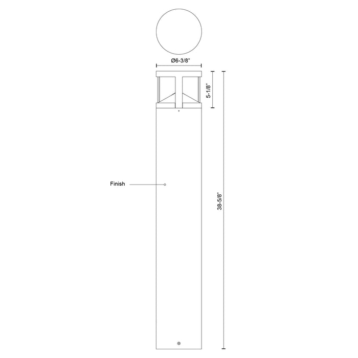 Glen LED Exterior Bollard Black-Landscape Ltg.-Kuzco Lighting-Lighting Design Store