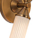 Edwin LED Vanity Vintage Brass/Frosted Ribbed Glass-Sconces-Alora-Lighting Design Store