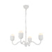 Effie Four Light Chandelier Antique White/Opal Glass-Mid. Chandeliers-Alora-Lighting Design Store