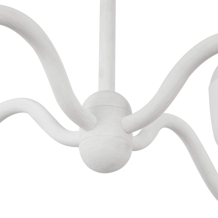 Effie Four Light Chandelier Antique White/Opal Glass-Mid. Chandeliers-Alora-Lighting Design Store