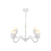 Effie Four Light Chandelier Antique White/Opal Glass-Mid. Chandeliers-Alora-Lighting Design Store