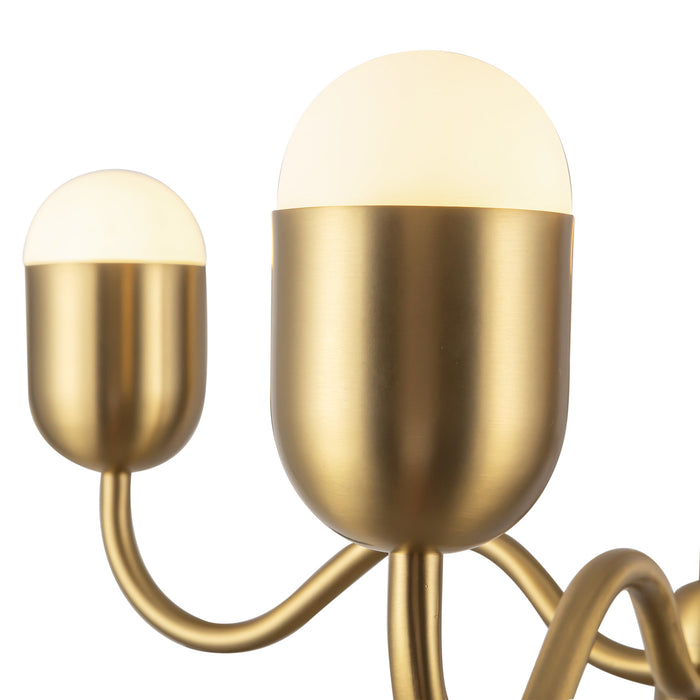 Effie Four Light Chandelier Brushed Gold/Opal Glass-Mid. Chandeliers-Alora-Lighting Design Store