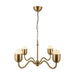 Effie Four Light Chandelier Brushed Gold/Opal Glass-Mid. Chandeliers-Alora-Lighting Design Store