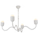 Effie Four Light Chandelier Antique White/Opal Glass-Large Chandeliers-Alora-Lighting Design Store