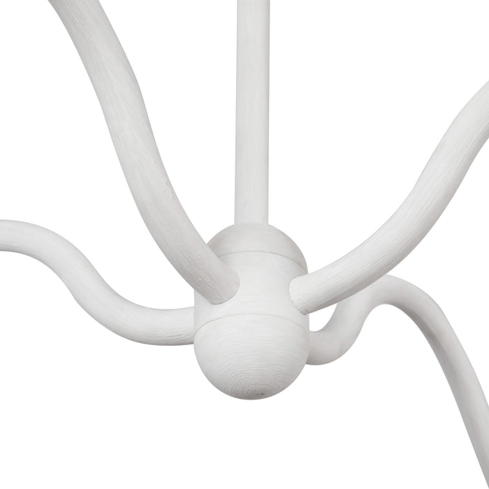 Effie Four Light Chandelier Antique White/Opal Glass-Large Chandeliers-Alora-Lighting Design Store