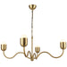 Effie Four Light Chandelier Brushed Gold/Opal Glass-Large Chandeliers-Alora-Lighting Design Store