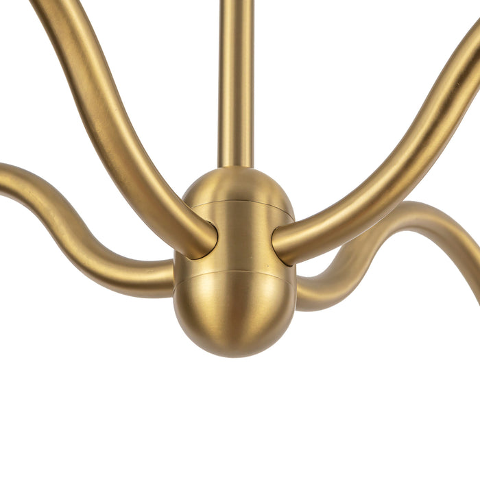 Effie Four Light Chandelier Brushed Gold/Opal Glass-Large Chandeliers-Alora-Lighting Design Store