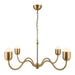 Effie Four Light Chandelier Brushed Gold/Opal Glass-Large Chandeliers-Alora-Lighting Design Store