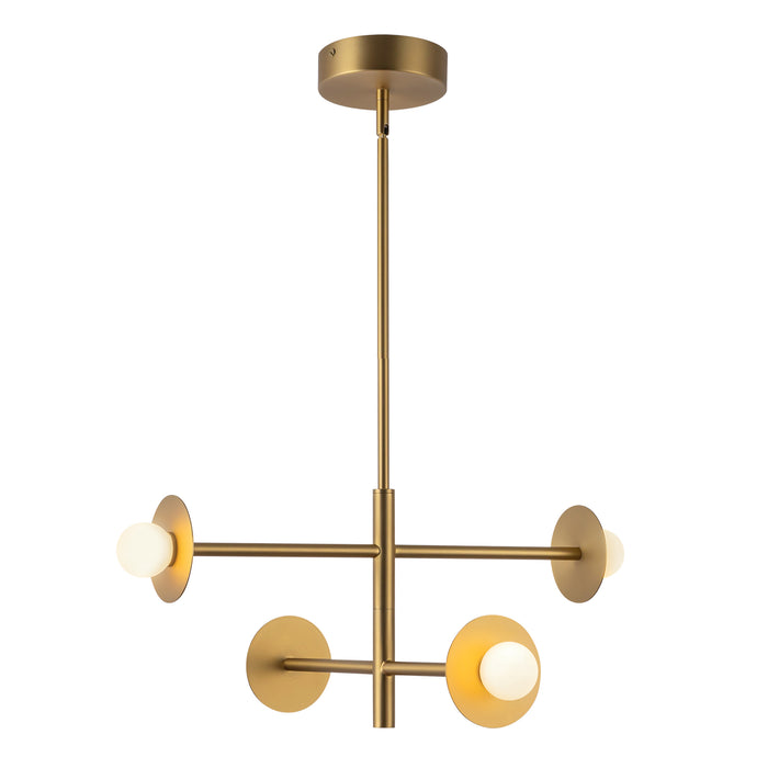 Elixir LED Chandelier Brushed Gold-Mid. Chandeliers-Kuzco Lighting-Lighting Design Store