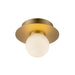 Elixir LED Flush Mount Brushed Gold-Flush Mounts-Kuzco Lighting-Lighting Design Store