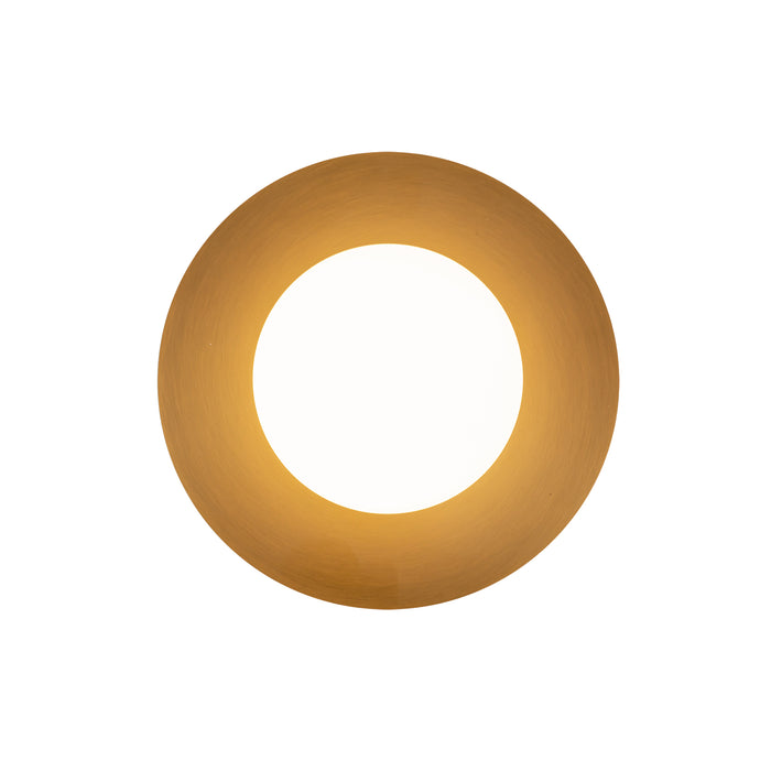 Elixir LED Flush Mount Brushed Gold-Flush Mounts-Kuzco Lighting-Lighting Design Store