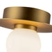 Elixir LED Flush Mount Brushed Gold-Flush Mounts-Kuzco Lighting-Lighting Design Store