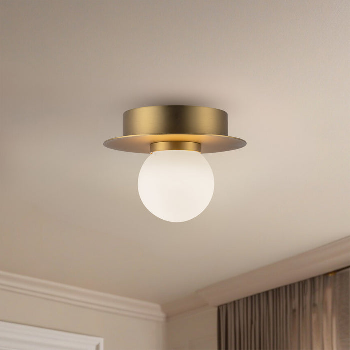 Elixir LED Flush Mount Brushed Gold-Flush Mounts-Kuzco Lighting-Lighting Design Store