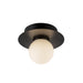 Elixir LED Flush Mount Black-Flush Mounts-Kuzco Lighting-Lighting Design Store