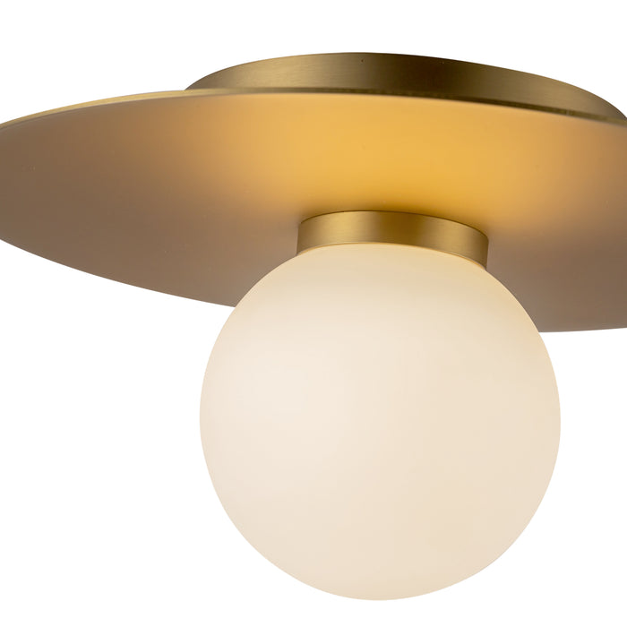 Elixir LED Flush Mount Brushed Gold-Flush Mounts-Kuzco Lighting-Lighting Design Store
