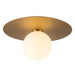 Elixir LED Flush Mount Brushed Gold-Flush Mounts-Kuzco Lighting-Lighting Design Store