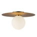 Elixir LED Flush Mount Brushed Gold-Flush Mounts-Kuzco Lighting-Lighting Design Store