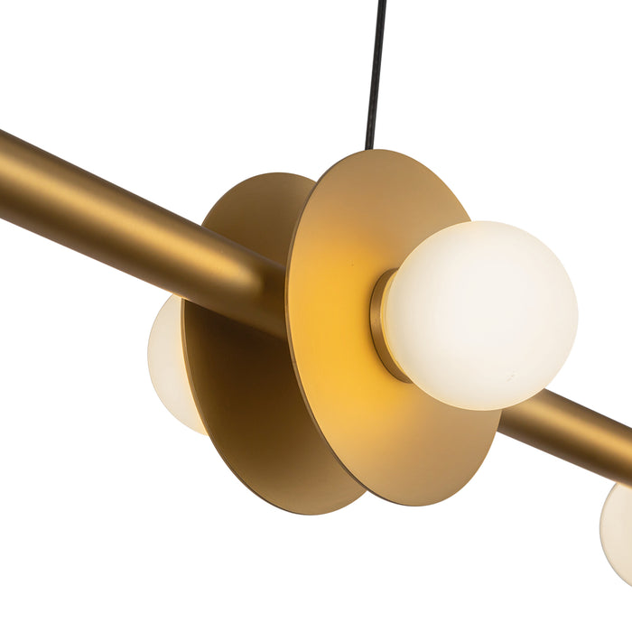 Elixir LED Linear Pendant Brushed Gold-Linear/Island-Kuzco Lighting-Lighting Design Store