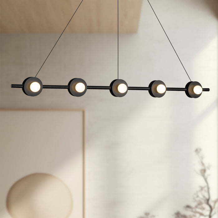 Elixir LED Linear Pendant Black-Linear/Island-Kuzco Lighting-Lighting Design Store
