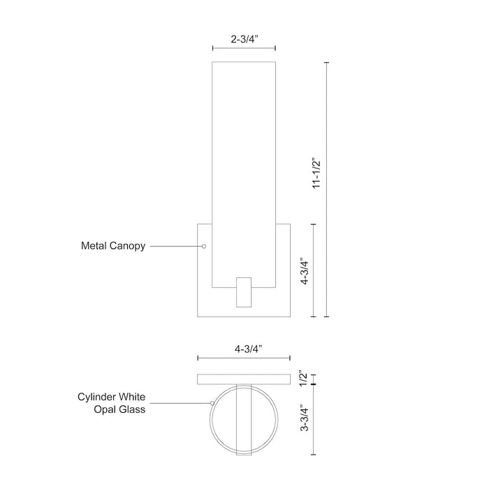 Elizabeth LED Wall Sconce Brushed Gold-Sconces-Kuzco Lighting-Lighting Design Store