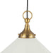 Ellen One Light Pendant Brushed Gold/White Linen-Pendants-Alora-Lighting Design Store