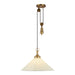 Ellen One Light Pendant Brushed Gold/White Linen-Pendants-Alora-Lighting Design Store