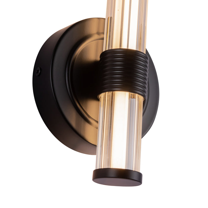 Elsie LED Wall/Vanity Matte Black-Sconces-Alora-Lighting Design Store