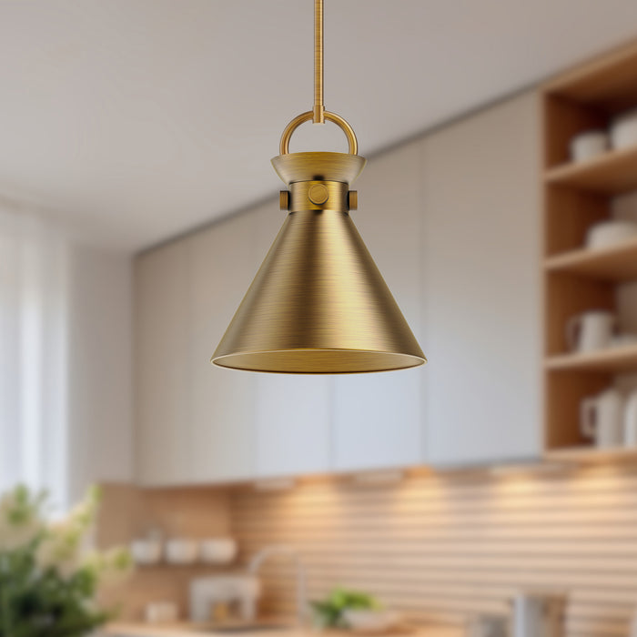 Emerson One Light Pendant Aged Gold-Mini Pendants-Alora-Lighting Design Store