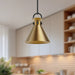 Emerson One Light Pendant Matte Black/Aged Gold-Mini Pendants-Alora-Lighting Design Store