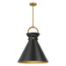 Emerson One Light Pendant Aged Gold/Matte Black-Pendants-Alora-Lighting Design Store