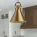 Emerson One Light Pendant Matte Black/Aged Gold-Pendants-Alora-Lighting Design Store
