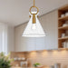 Emerson One Light Pendant Aged Gold/Clear-Mini Pendants-Alora-Lighting Design Store
