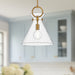 Emerson One Light Pendant Aged Gold/Clear-Pendants-Alora-Lighting Design Store