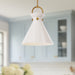 Emerson One Light Pendant Aged Gold/Glossy Opal Glass-Pendants-Alora-Lighting Design Store