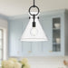 Emerson One Light Pendant Matte Black/Clear Glass-Pendants-Alora-Lighting Design Store