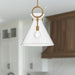 Emerson One Light Pendant Aged Gold/Clear-Pendants-Alora-Lighting Design Store
