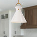 Emerson One Light Pendant Aged Gold/Glossy Opal Glass-Pendants-Alora-Lighting Design Store