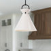 Emerson One Light Pendant Matte Black/Glossy Opal Glass-Pendants-Alora-Lighting Design Store