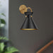 Emerson One Light Wall Sconce Aged Gold/Matte Black-Sconces-Alora-Lighting Design Store